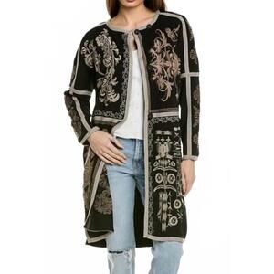 NEW JOHNNY WAS biya boxy sweater in black